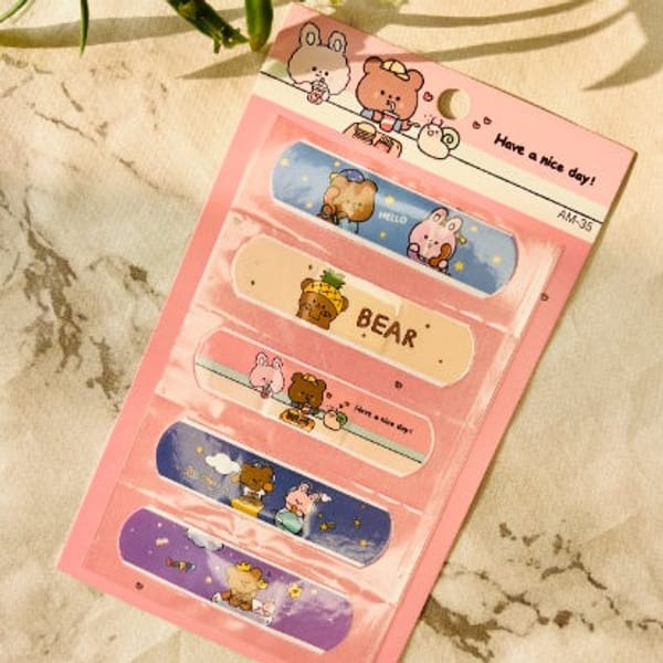 Band Aids - Bear - Set Of 5