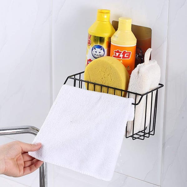 Bathroom Organizer With Napkin holder - Metal - Single Piece
