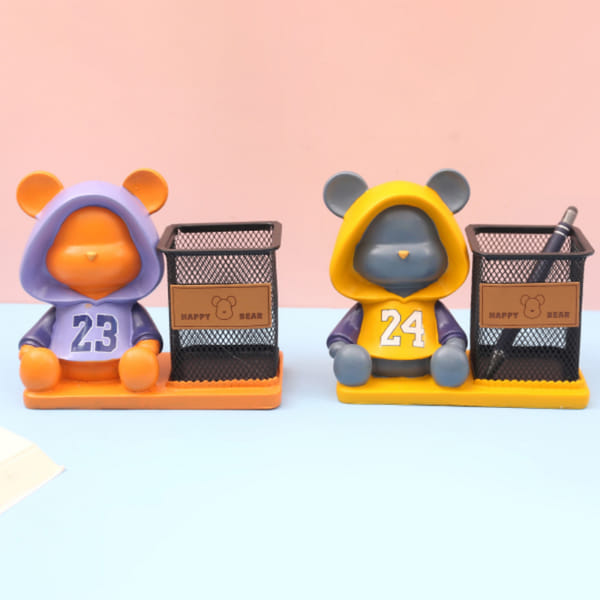 Bear Piggy Bank With Holder - Assorted - Single Piece