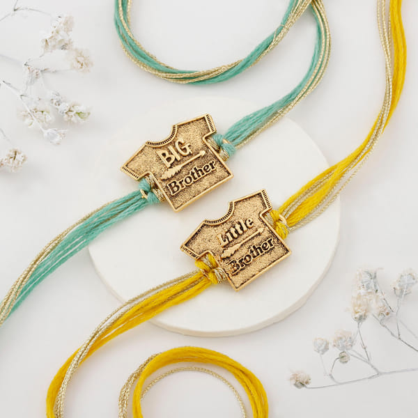 Big Brother And Little Brother T-shirt Rakhi Set Of 2