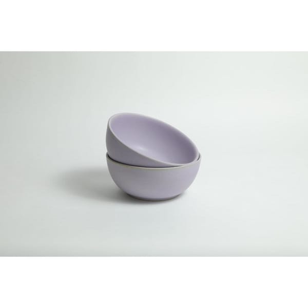 Bowl - Ceramic - Purple - Set Of 2