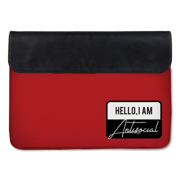 Canvas Laptop Sleeve - Hello Antisocial