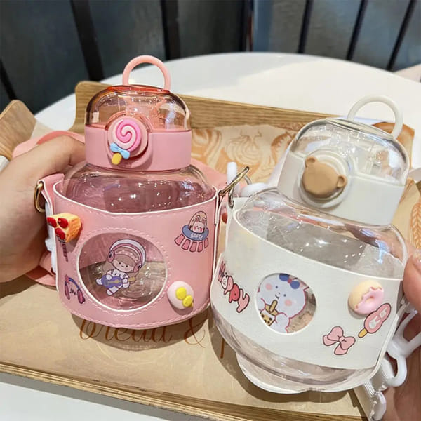 Cartoon Kids Water Bottle - Assorted - Single Piece