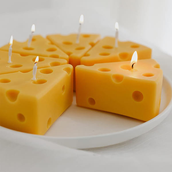 Cheese Shaped Candle - Single Piece