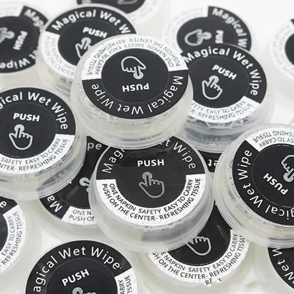 Compressed Disinfectant Wet Towel - Assorted - Set Of 5