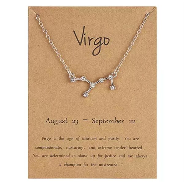 Constellation Zodiac Pendant - Silver