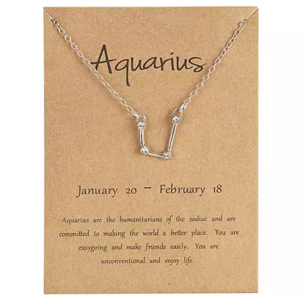 Constellation Zodiac Pendant - Silver