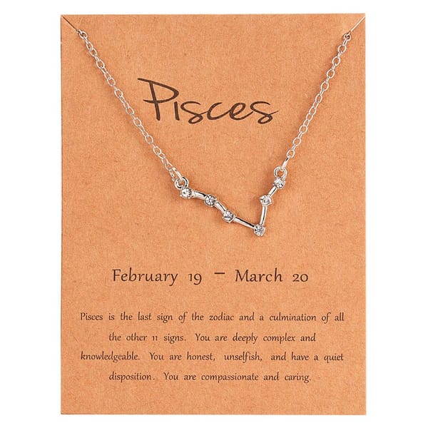 Constellation Zodiac Pendant - Silver