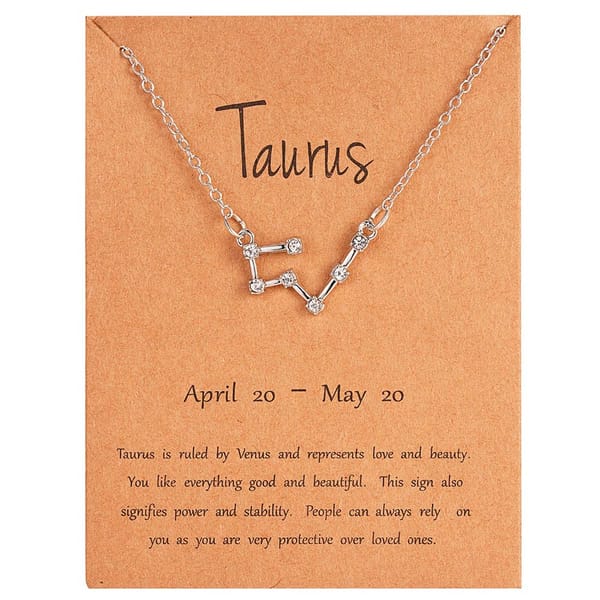 Constellation Zodiac Pendant - Silver