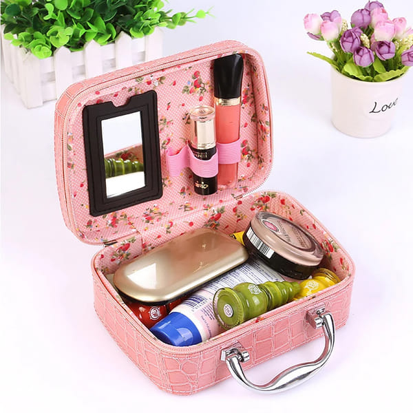 Cosmetic Box With Mirror - Assorted - Single Piece