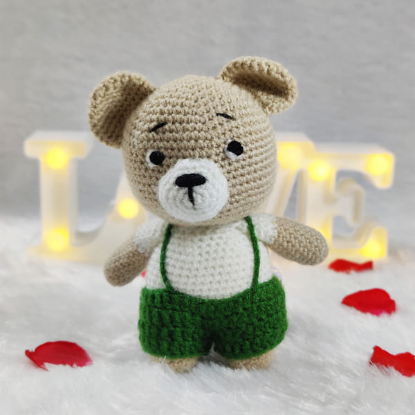 Crochet Handmade Teddy Soft Toy - Single Piece