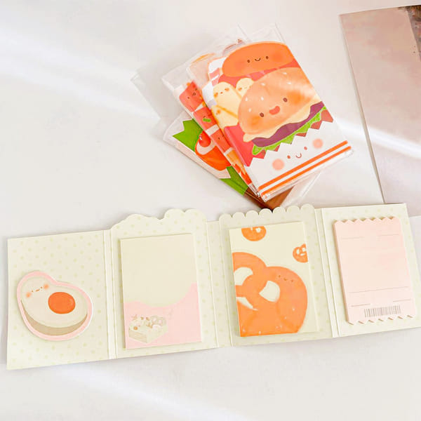 Cute Food-Themed Sticky Notes - Assorted - Single Piece