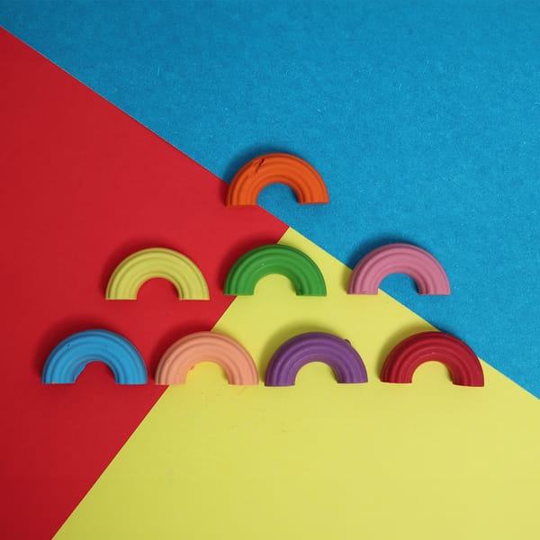 Cute Rainbow-Shaped Crayons - Set Of 8
