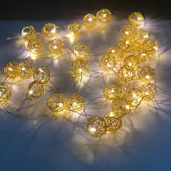 Decorative Sphere LED String Light - Assorted - Single Piece