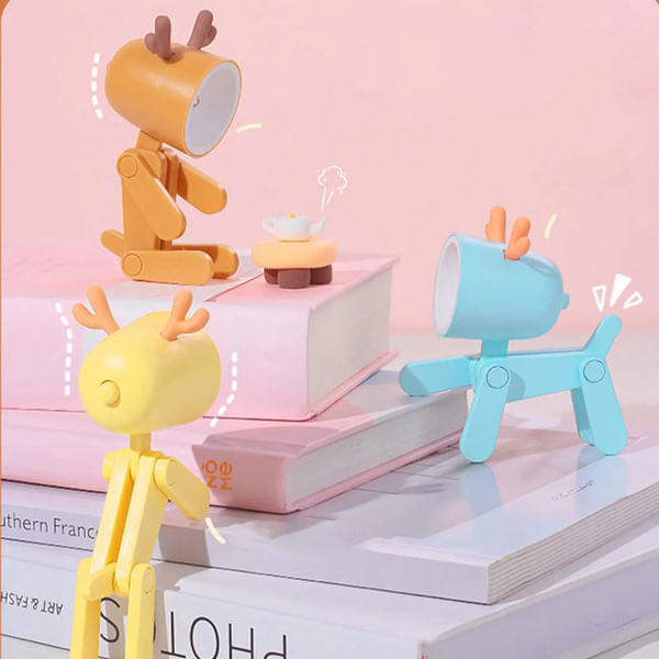 Deer Mini Desk Lamp - Foldable - Assorted - Single Piece