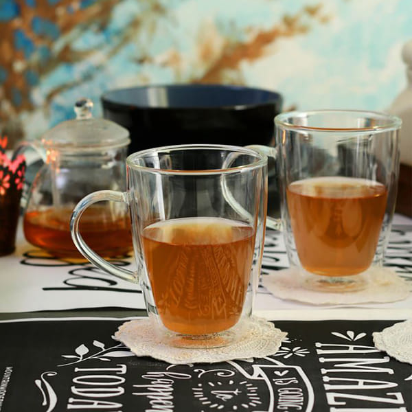 Double Wall Mug Cup - Bonita - 300ml - Set Of 4