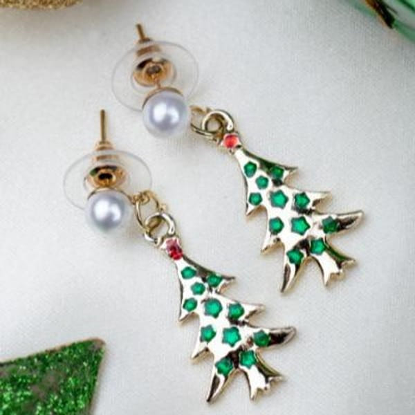 Drop Earrings - Christmas Tree