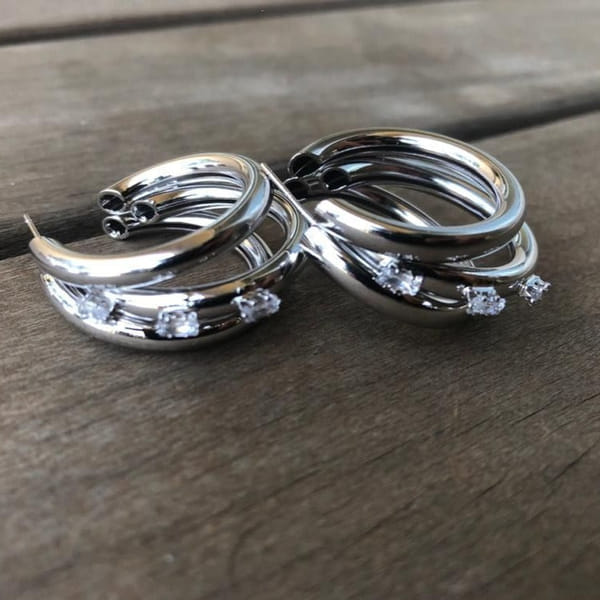 Earrings - Crystal Fia Hoop