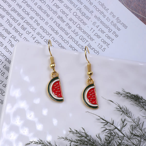 Elegant Watermelon Charm Earrings