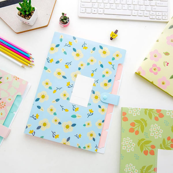 Expanding File Folder - Floral Print - Assorted - Single Piece