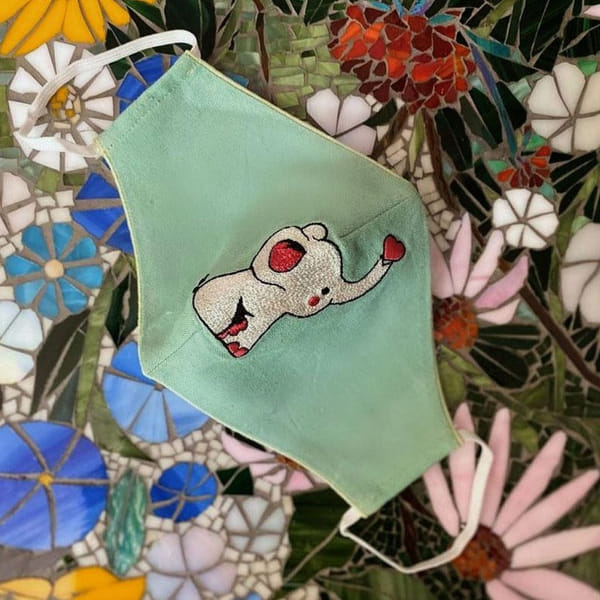 Face Mask - Embroidered - Dumbo
