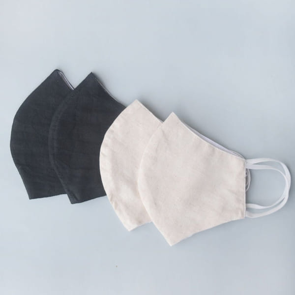 Face Mask - Ivory And Black - Set Of 4