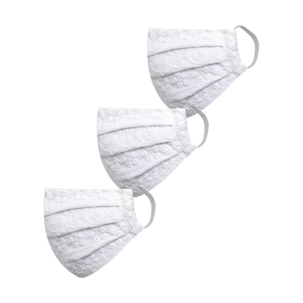 Face Mask - Pleats - Thread Work - Set Of 3