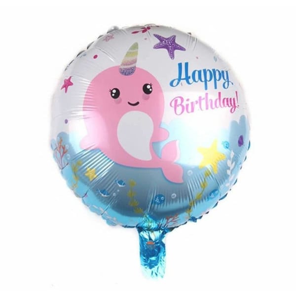 Foil Balloon - Baby Shark - Happy Birthday - Round - Single Piece