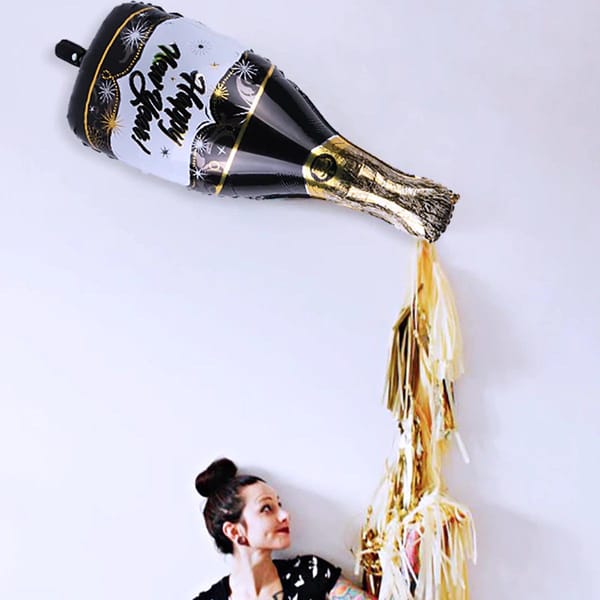 Foil Balloon - Champagne Bottle - Single Piece