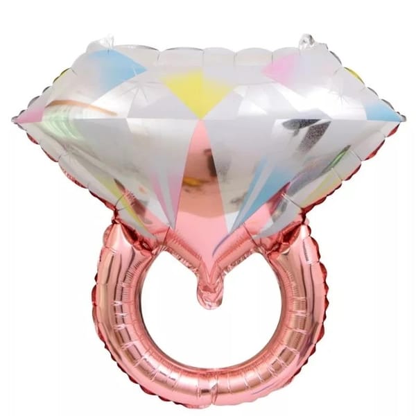 Foil Balloon - Diamond Ring - Rose Gold