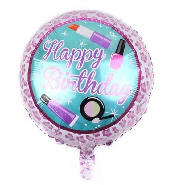 Foil Balloon - Happy Birthday - Make Up Print - Single Piece
