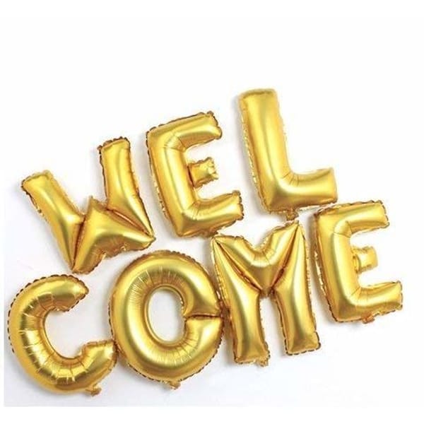 Foil Balloon - Welcome - Single Piece
