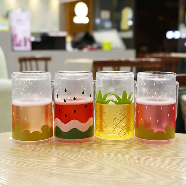 Frosted Cooling Gel Pint Glass - Fruit Themed - Assorted - Single Piece
