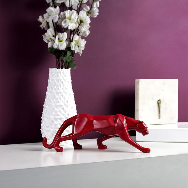 Geometric Panther Sculpture