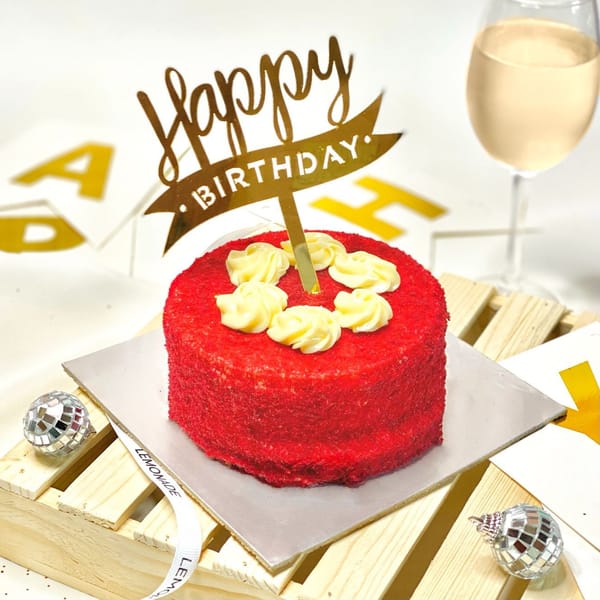 Gold Cake Topper - Birthday Baby