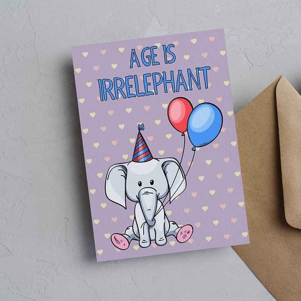 Greeting Card - Irrelephant - Single Piece