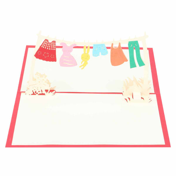 Greeting Card With Envelop - Baby Shower - 3D Pop Up