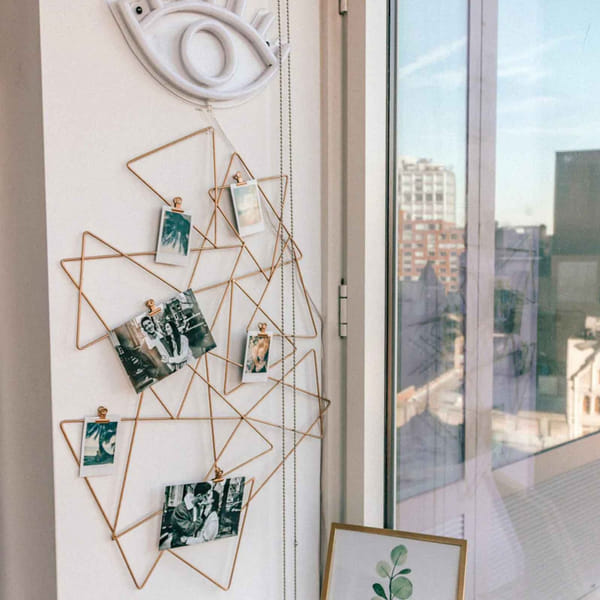 Grid - Abstract - Golden - Single Piece