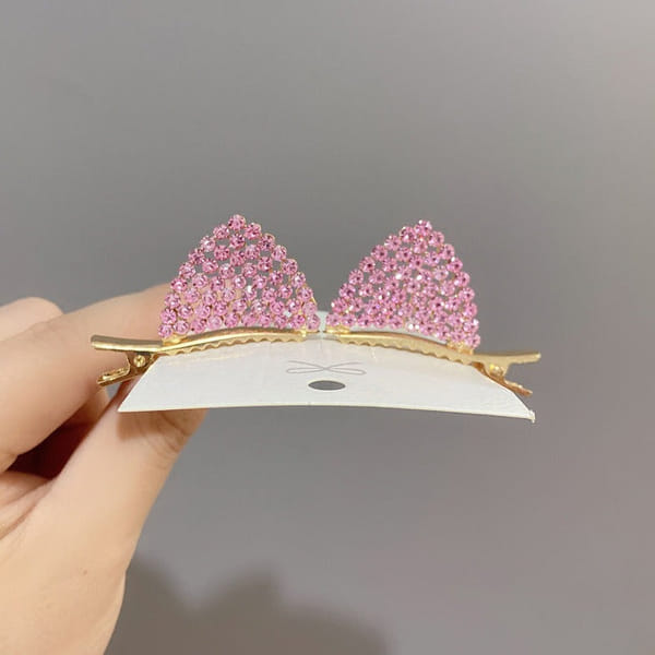 Hair Clips - Diamond Studded Cat Ears