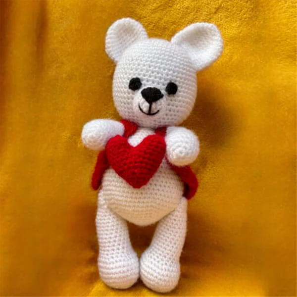 Handmade Crochet Teddy Soft Toy - Single Piece