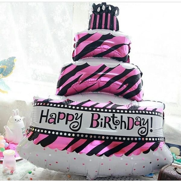 Happy Birthday Cake Foil Balloon