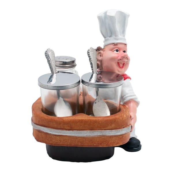 Happy Chef - Two Glass Jars In Holder Tray