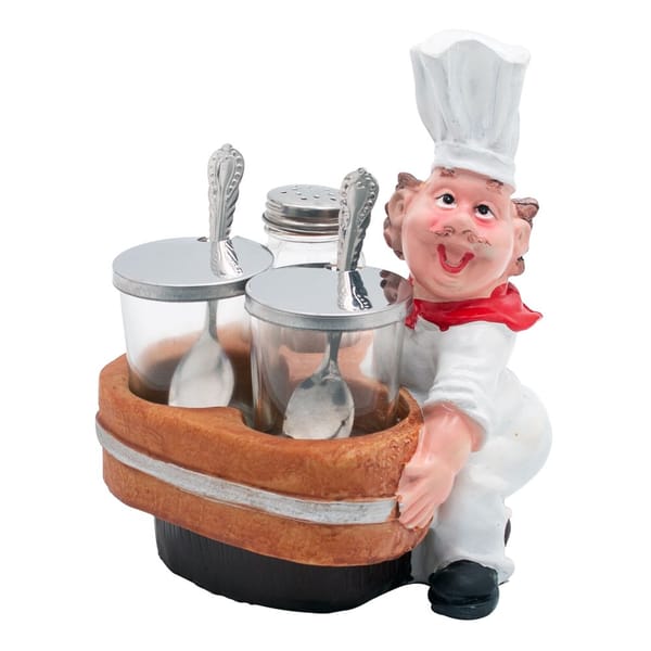 Happy Chef - Two Glass Jars In Holder Tray