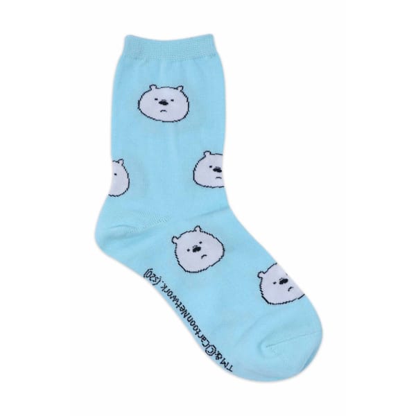 High Ankle Socks - White Bear