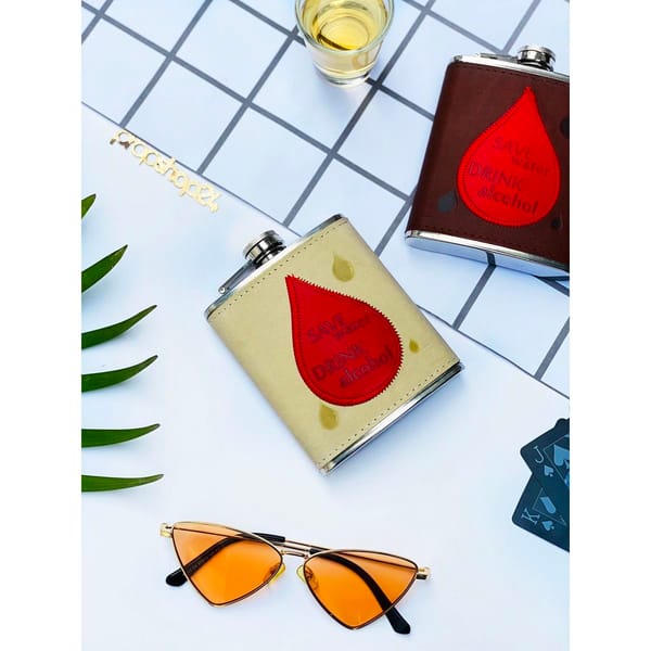 Hip Flask - PU Leather - Single Piece