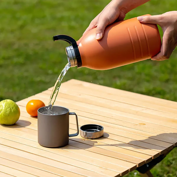 Insulated Water Bottle With Detachable Straw And Handle - Assorted - Single Piece