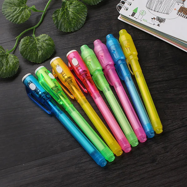 Invisible Ink Pen With UV Light - Assorted - Single Piece