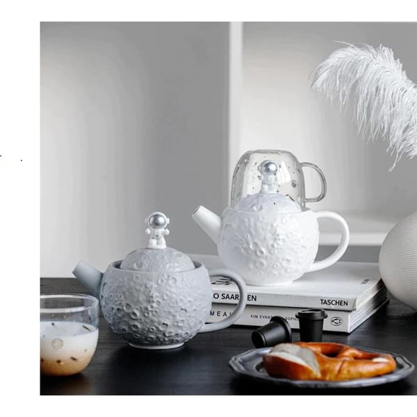 Kettle With Cup - Astronaut - Set Of 2