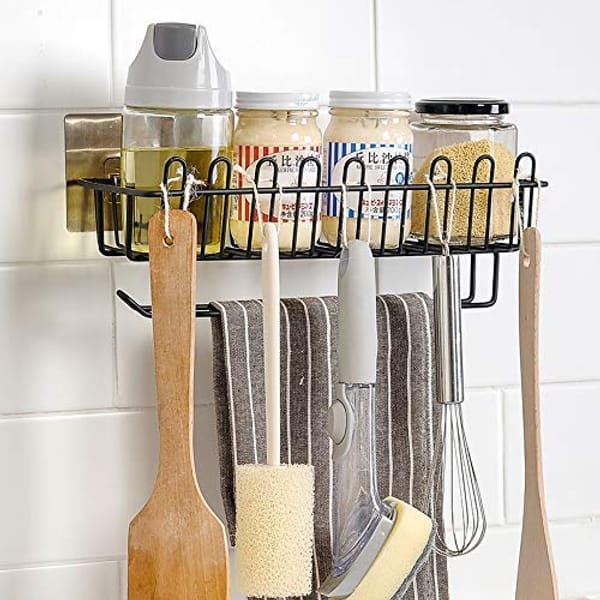 Kitchen Organiser Rack - Black - Single Piece