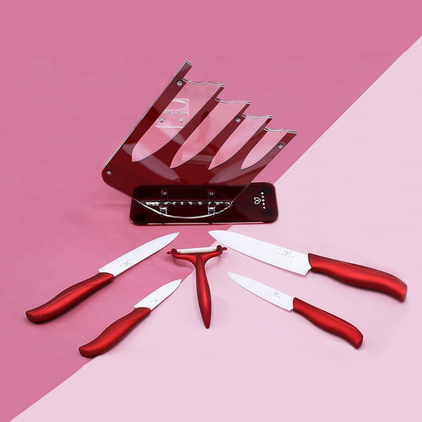 Knives - Maroon - Set Of 6